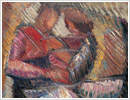 La combinatoria della pittura, 1990, olio su cartone, cm 22x29