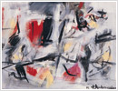 Il nido dei cigni, 1991, olio su carta, cm 34x24