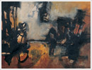 Ombre sull'Averno, 1991, olio su cartone, cm 43x30