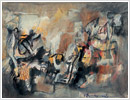 Linciaggio impossibile, 1992, olio su cartone, cm 40x30