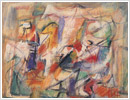 Vegetazione, 1994, olio su cartone, cm 30x25