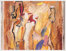 Il nudo, 1995, olio su cartone, cm 15x22