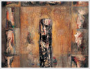 La scenografia, 1998, olio su tela, cm 50x60