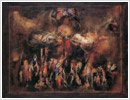 La leggenda di Napoli, 2000, olio su tela, cm 100x80