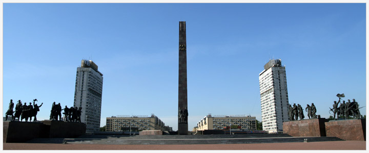 To the Heroic Defenders of Leningrad, 1975,  view of the whole monument