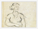 Figura, 1944, matita su carta, cm 15x20