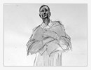 Figura, 1993, matita su carta, cm 21,5x31,5