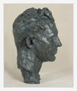 Testa d’uomo, bronzo, cm 20x24x38