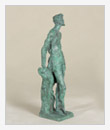 Čechov, 1962, bronzo, cm 13x10x35