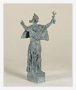 Figura commemorativa, bronzo, cm 24x8x30