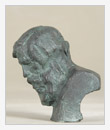 Bustino di Čechov, bronzo, cm 6x7x10