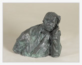 II musicista R. M. Glier, 1960, bronzo, cm 20x12x18, originale in gesso intonacato