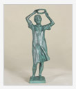 Bambina con ghirlanda, 1927, bronzo, cm 15x7x38, originale in ghisa