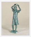 Bambina con ghirlanda, 1927, bronzo, cm 15x7x38, originale in ghisa
