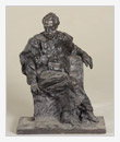Čajkovskij seduto, 1989, bronzo, cm 12x21x29
