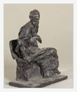 Čajkovskij seduto, 1989, bronzo, cm 12x21x29