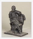 Čajkovskij seduto, 1989, bronzo, cm 12x21x29