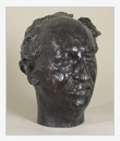 Testa d’uomo, bronzo, cm 30x38x40