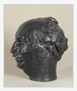 Testa d’uomo, bronzo, cm 30x38x40