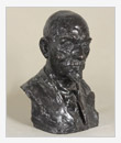 Ritratto del padre, 1955, bronzo, cm 30x30x48, originale in gesso