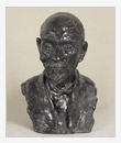 Ritratto del padre, 1955, bronzo, cm 30x30x48, originale in gesso