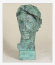 Ritratto di Čechov, 1968, bronzo, originale in gesso, cm 9x11x20
