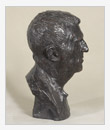 Ritratto del musicista G.V. Sviridov, 1977, bronzo, cm 27x28x48, originale in gesso 	intonacato