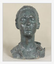 Ritratto di donna, bronzo, cm 30x32x42