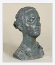 Ritratto di donna, bronzo, cm 30x32x42