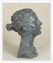 Ritratto di donna, bronzo, cm 30x32x42