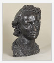 Ritratto di I.E. Ghibshman, 1961, bronzo, cm 45x27x30, originale in gesso intonacato