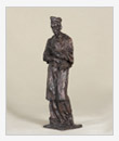 San Carlo Borromeo, 1992, bronzo, cm 13x11x42