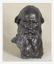 Ritratto di Lev N. Tolstoj, 1949, bronzo, cm 60x35x25, originale in gesso intonacato