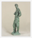 Operaio, bronzo, cm 17x11x42, originale in gesso