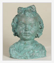 Ritratto della figlia, bronzo, cm 22x18x30, originale in gesso intonacato